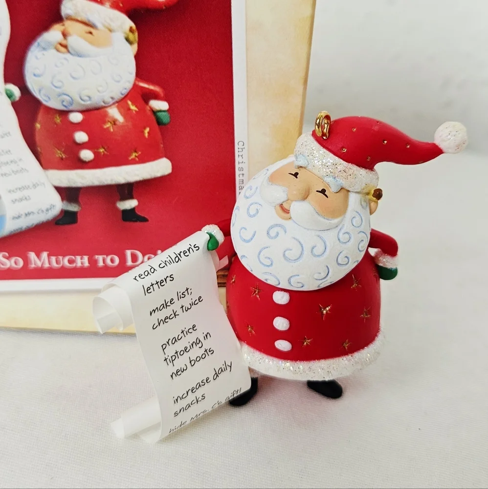 Hallmark Keepsake Santa “So Much To Do!” Ornament 2004 Nello Williams